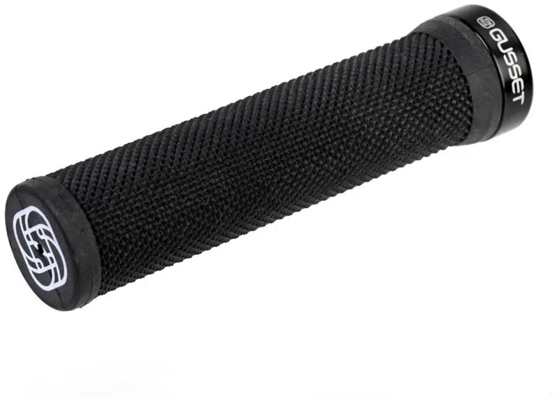 Gusset Components Single File Lock-on Grips in Black