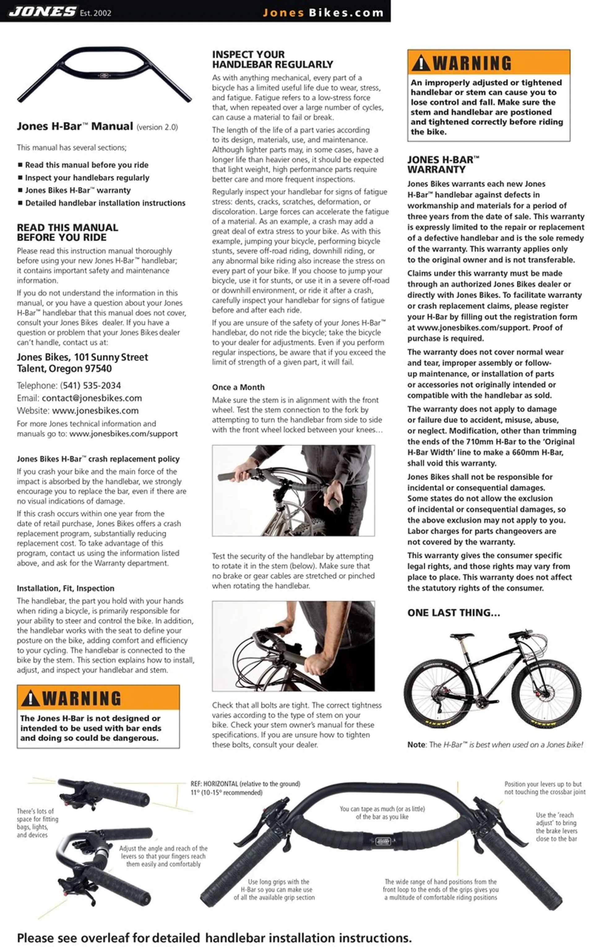 Jones Loop H-Bars 710 0.5 Silver bars available Manchester