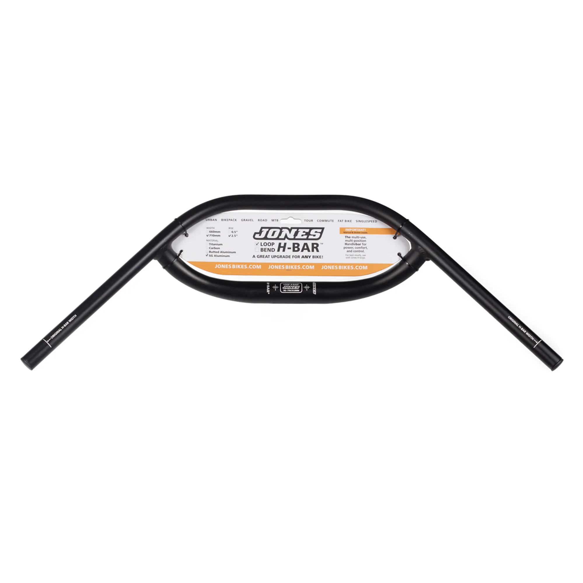 JONES SG loop H-bar (silver) 660mm JONES SG loop H-bar (silver) 660mm Jones Jones H-Bar