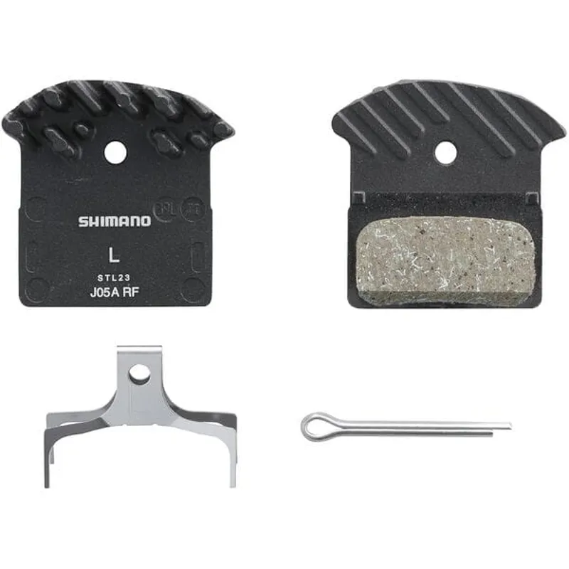 Shimano Spares BRBX J05A Resin Pad Alloy Back With Fin in Black