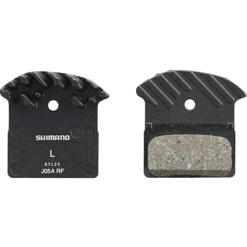Shimano Spares BRBX J05A Resin Pad Alloy Back With Fin in Black-2
