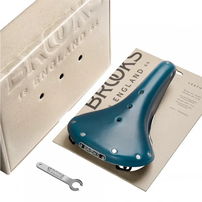Brooks B17 175mm Steel Saddle in Teal-9