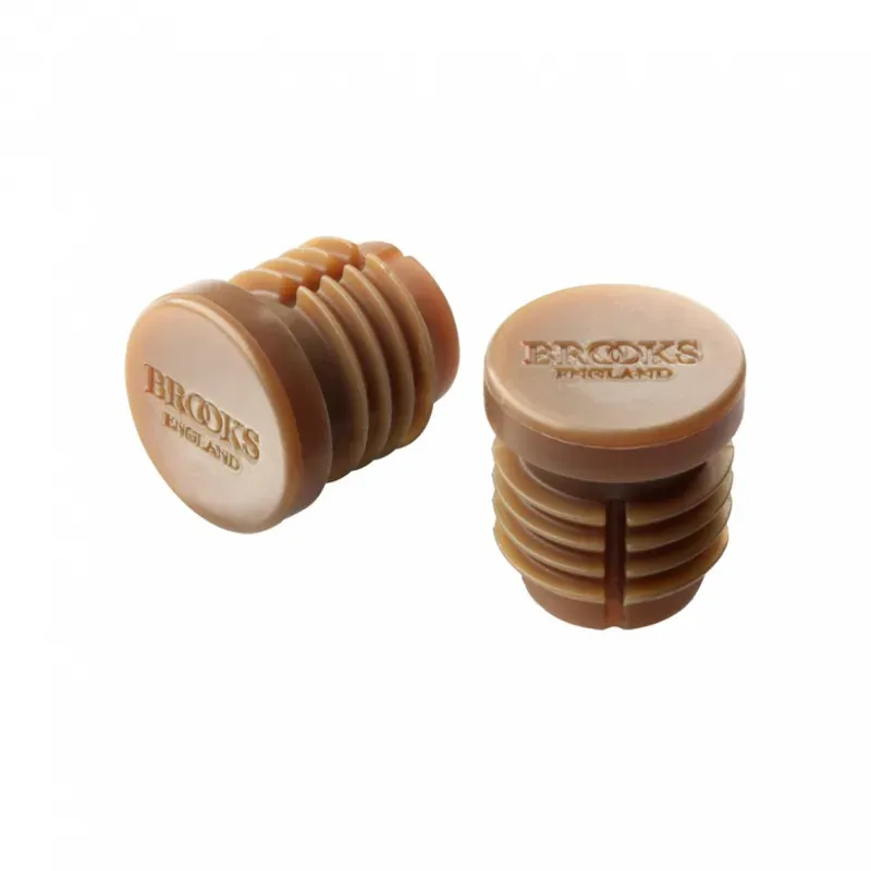 Brooks Rubber Bar End Plugs in Brown