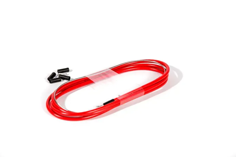 Fibrax Stainless Steel Brake Cable in Barrel Red