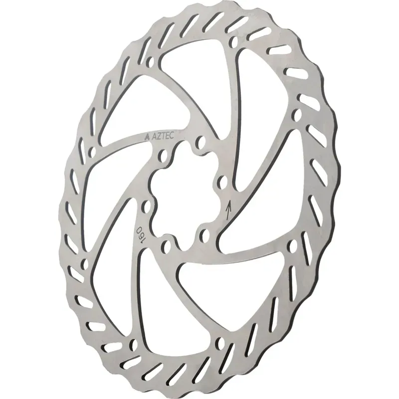 Aztec Core 6B 160mm Stainless Steel 6-Bolt Disc Rotor in Silver-1