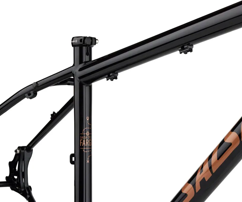 Salsa Fargo Frameset Steel 2024 Ex Display Large only Black -1