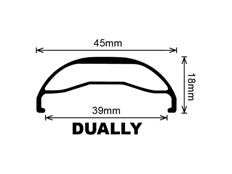 Velocity Dually Rim 27.5 32h Black-1