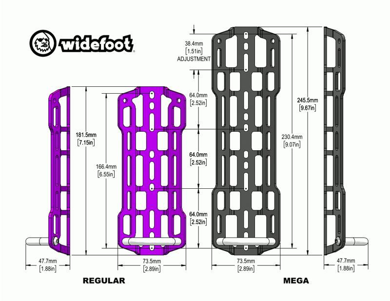 Widefoot Cargo Mount V2 Black-1