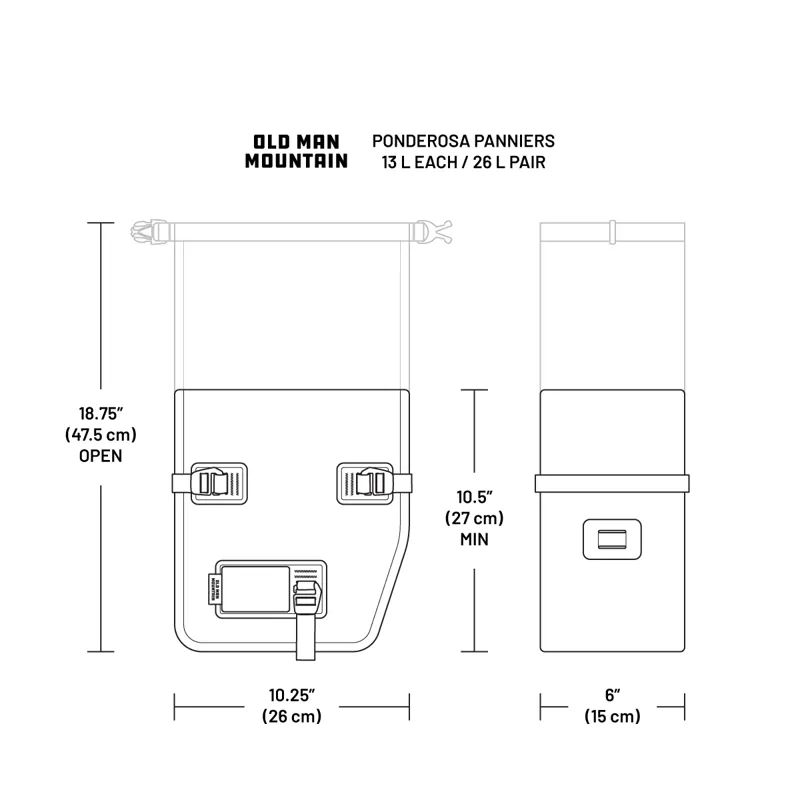 Old Man Mountain Ponderosa Panniers Black -6