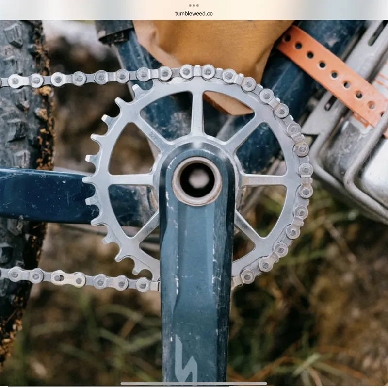 Tumbleweed Stainless Wagon Wheel Chainring Silver 32 tooth +3mm Offset-1