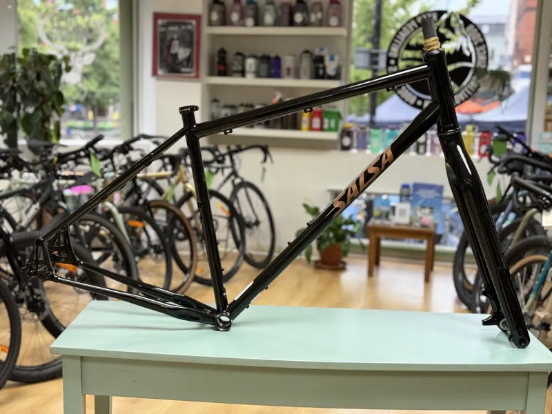 Salsa Fargo Frameset Steel 2024 Ex Display Large only Black 