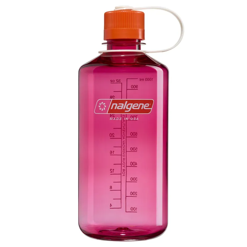 Nalgene Narrow  Mouth 1L Tritan Sustain  Fuschia Purple Flame Cap