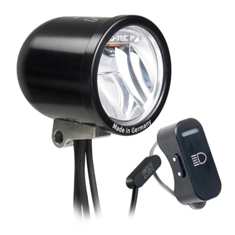 SON Ladelux Headlight with bare wire cable connectors ie for SP or Shimano hub	