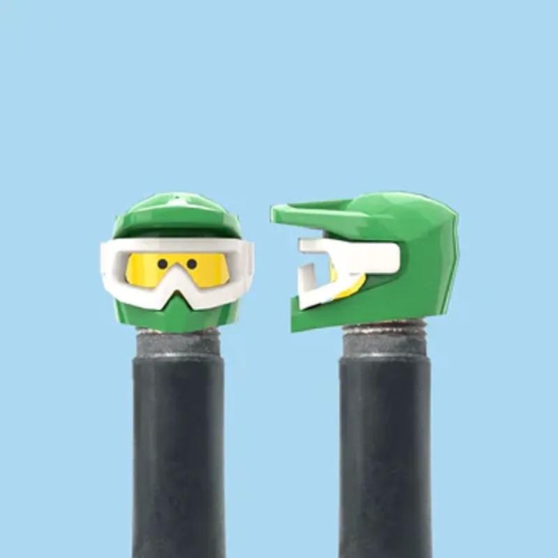 Brick Caps schrader green fullface valve cap pair 