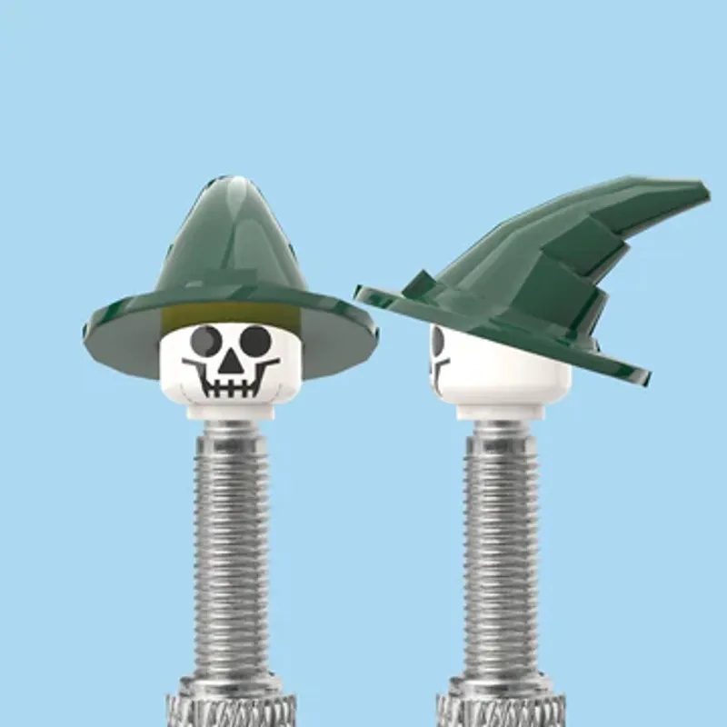 Brick Caps presta green witch skull