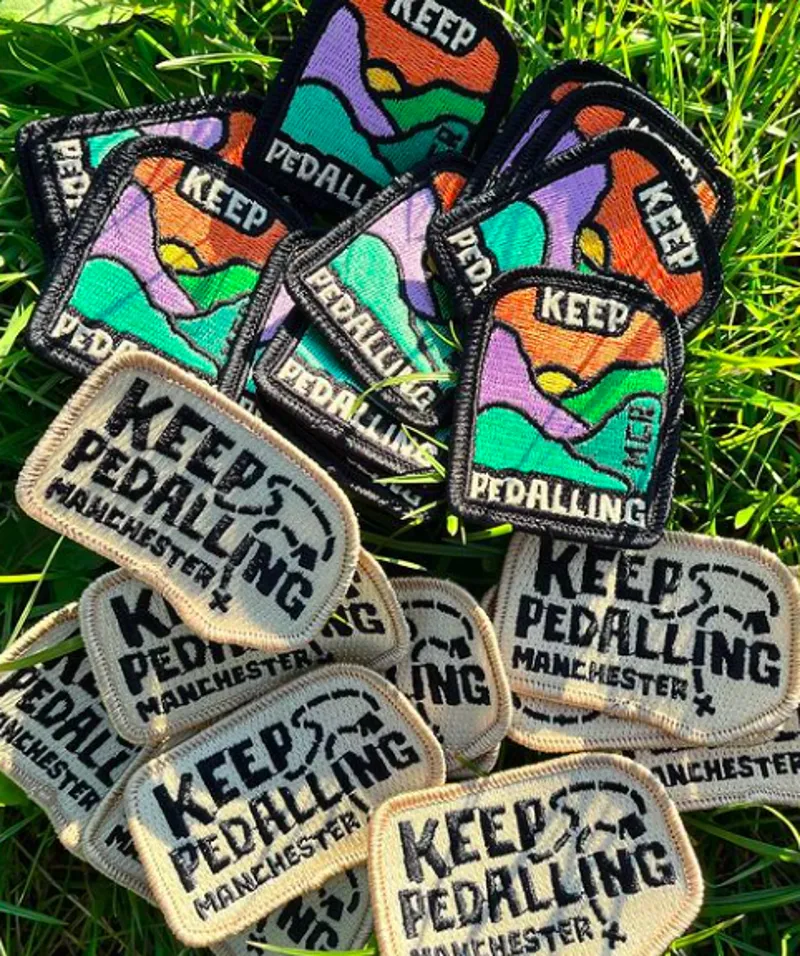 Keep Pedalling Sew on Patch Hills