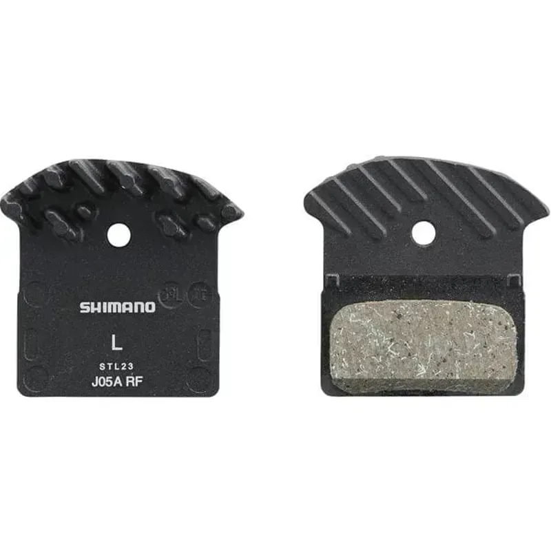 Shimano Spares BRBX J05A Resin Pad Alloy Back With Fin in Black-1